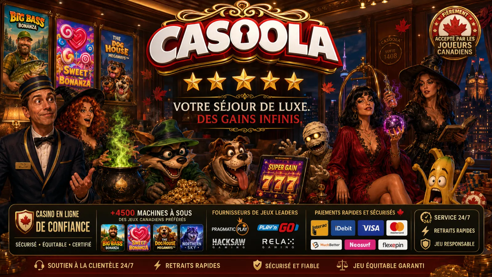 Casoola Casino â votre sĂ©jour de luxe, des gains infinis